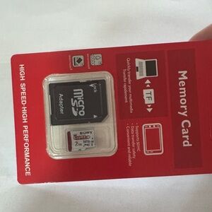 Sony Red and Black Micro SD Card with Adapter